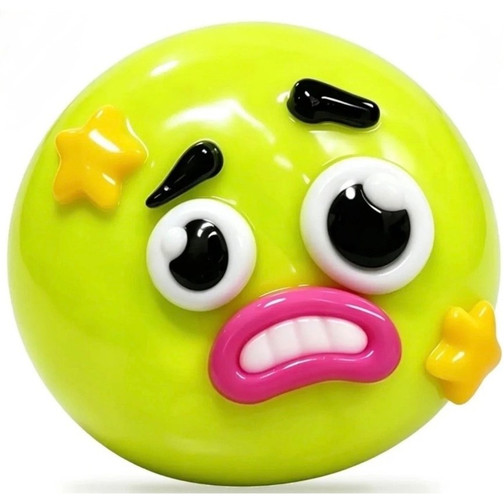 Changeable Faces Toy NEW SEALED Green Squishy Silly Emoji Fidget